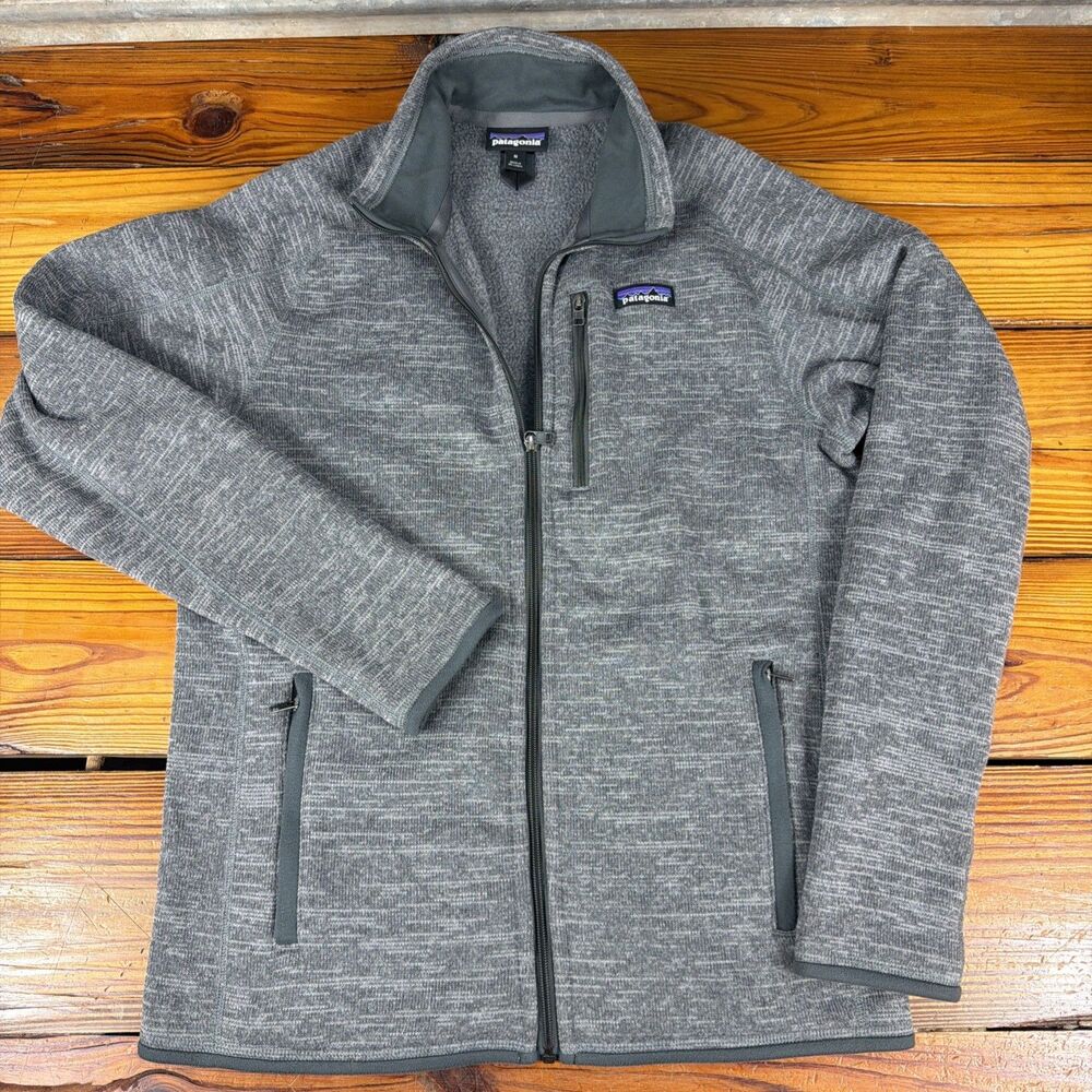Patagonia Jacket Mens Medium Gray Better Sweater Fleece Full Zip Outdoor Warm